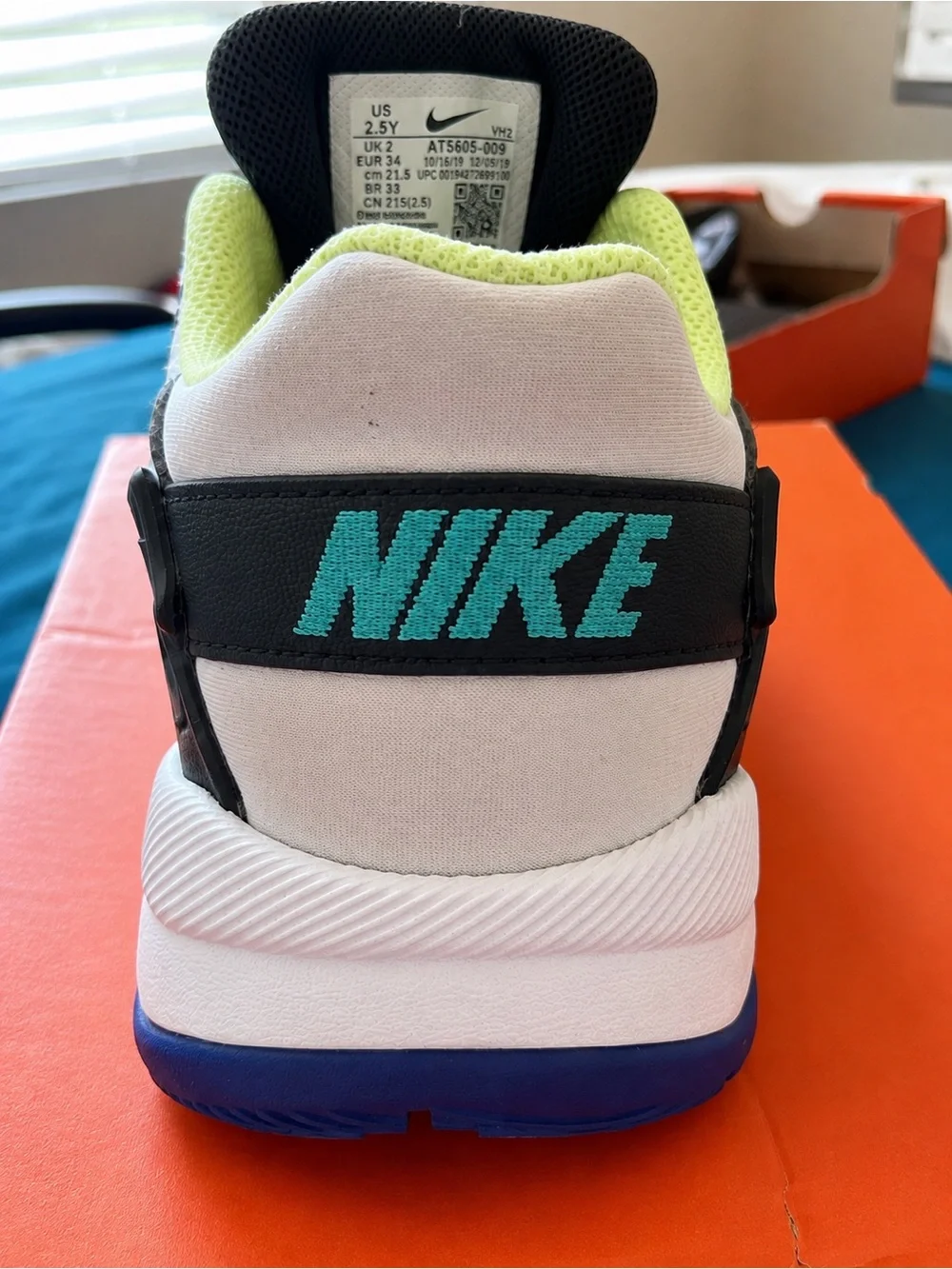 Kids Athletic Sneakers - Black White Teal Purple